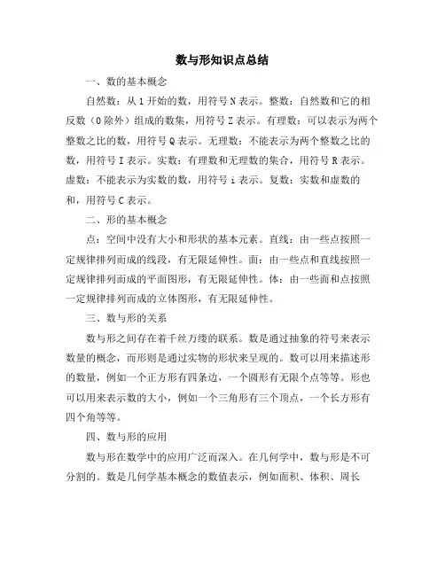 数与形知识点总结