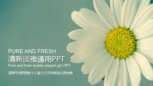 淡雅小花PPT模板
