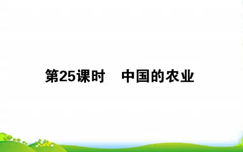 高中地理区域地理课件：第25课时中国的农业