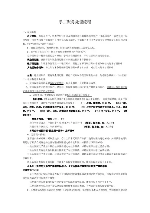 手工账务处理流程