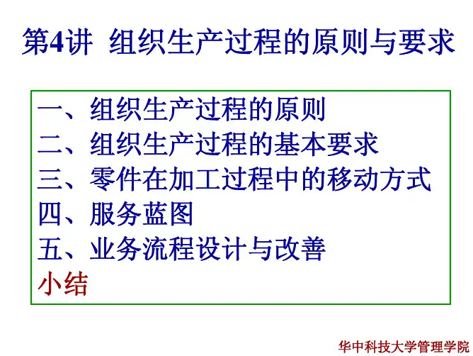 topic04_组织生产过程的原则与要求