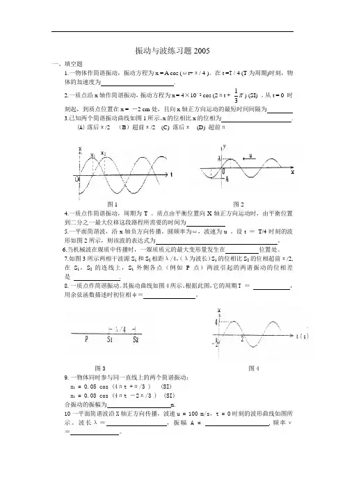大学物理 振动与波练习题