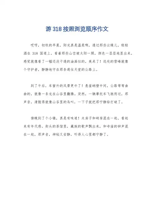 游318按照浏览顺序作文