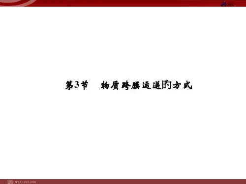 人教版高中生物必修一物质跨膜运输的方式公开课获奖课件百校联赛一等奖课件