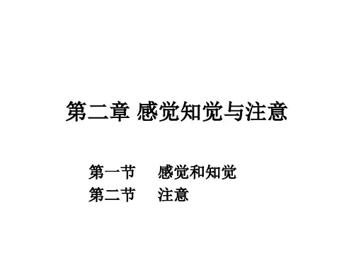 第二章 感觉知觉与注意