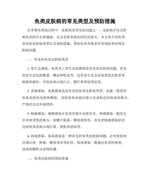 鱼类皮肤病的常见类型及预防措施