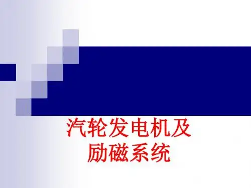 汽轮发电机及励磁系统PPT课件