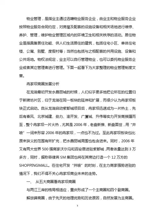 冉家坝商圈发展分析
