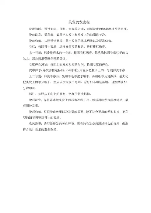 美发烫发流程
