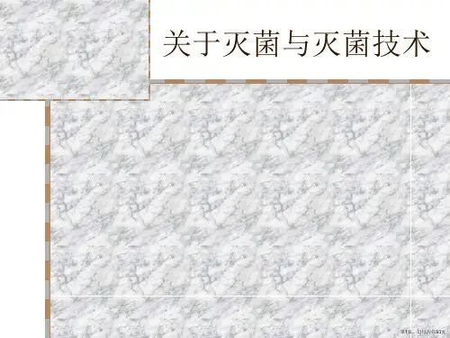 灭菌与灭菌技术课件