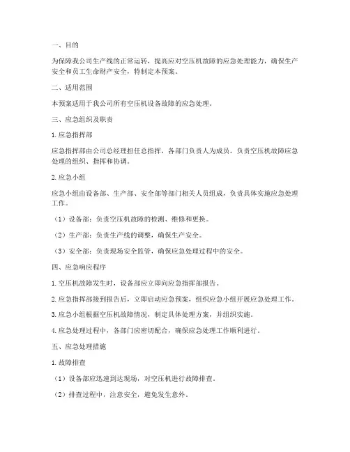 空压机应急预案百度