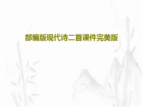 部编版现代诗二首课件完美版38页PPT