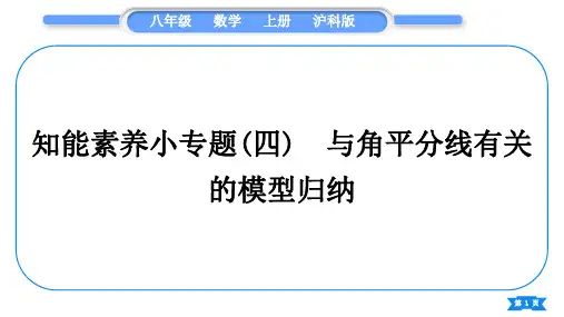 沪科版八数上第13章三角形中的边角关系、命题与证明知能素养专题四与角平分线有关的模型归纳(习题课件)