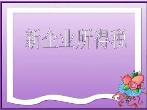 新企业所得税培训课件