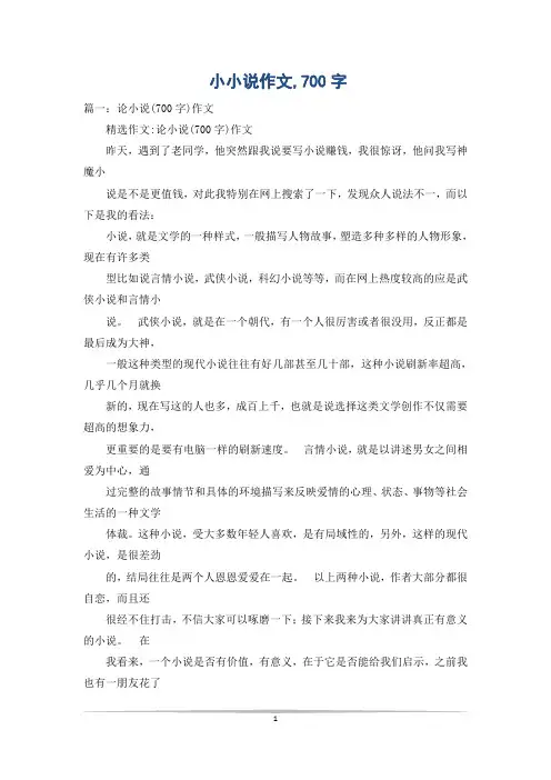 小小说作文,700字