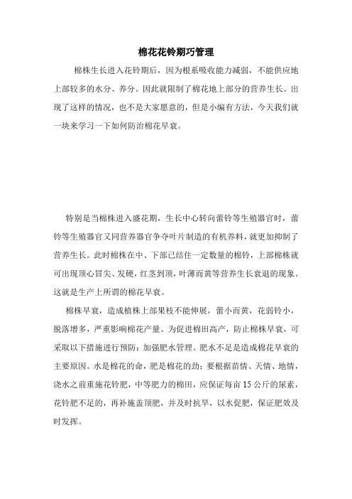 棉花花铃期巧管理.doc