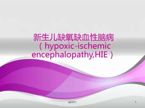 新生儿缺氧缺血性脑病(HIE)护理【儿科护理课件】  ppt课件