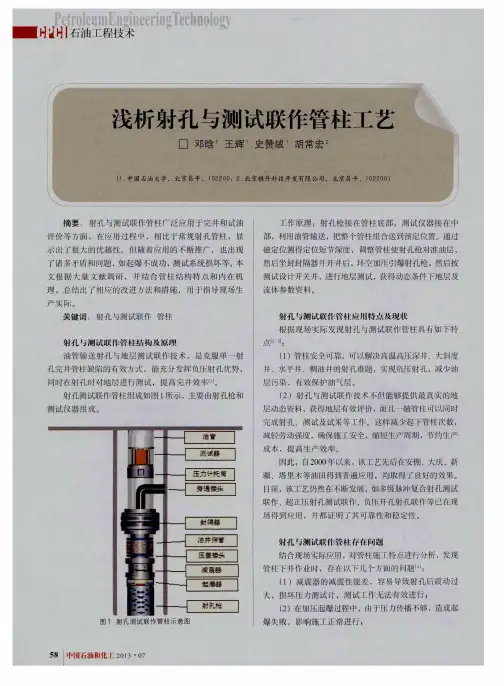 浅析射孔与测试联作管柱工艺