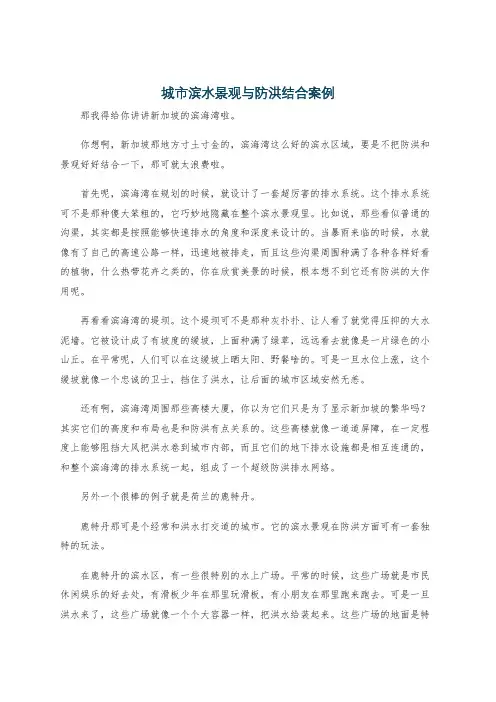 城市滨水景观与防洪结合案例