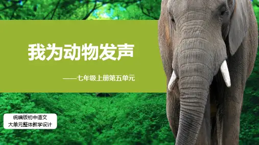 统编版初中语文七年级上册第五单元