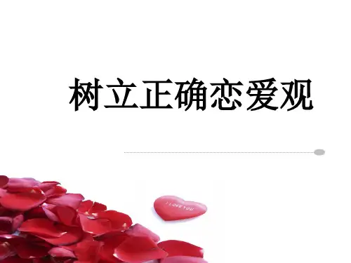 大学生树立正确恋爱观PPT课件