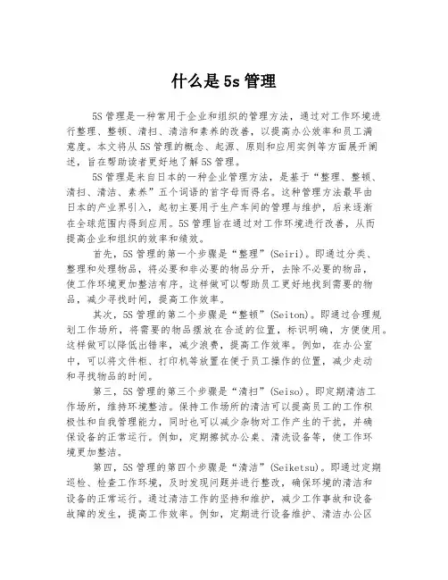 什么是5s管理