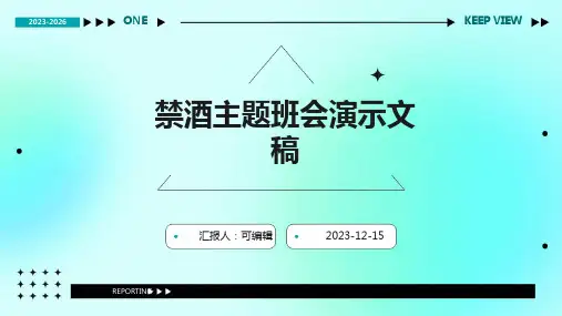 禁酒主题班会演示文稿