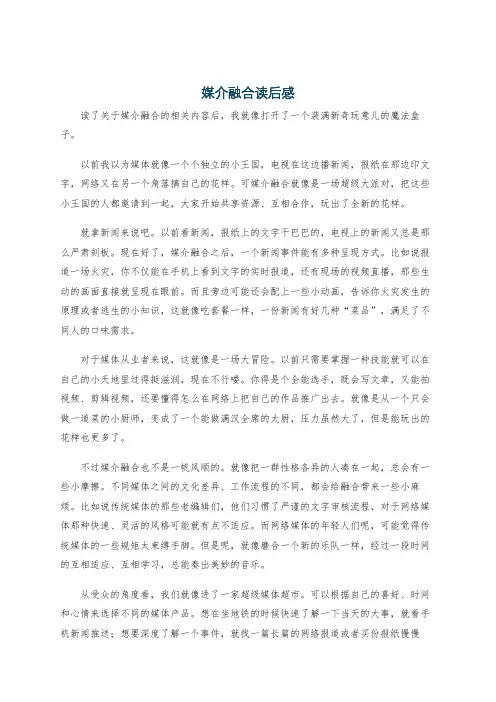 媒介融合读后感