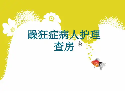 躁狂症护理查房PPT课件