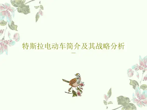 特斯拉电动车简介及其战略分析PPT文档共37页