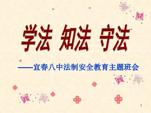 学法知法守法 主题班会PPT课件