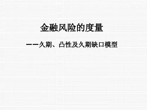 a3金融风险的度量__久期、凸性及久期缺口模型