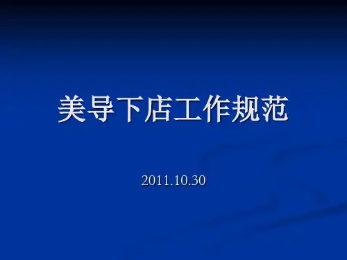 美导下店工作规范