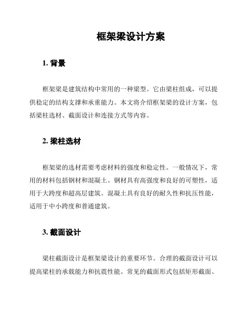 框架梁设计方案