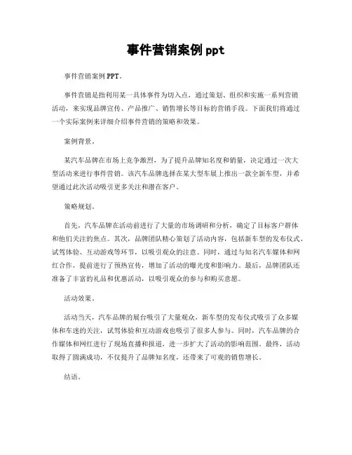 事件营销案例ppt