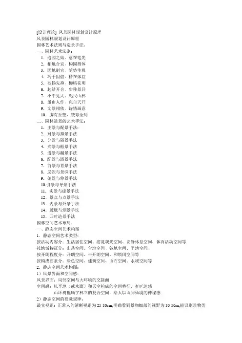风景园林设计理论