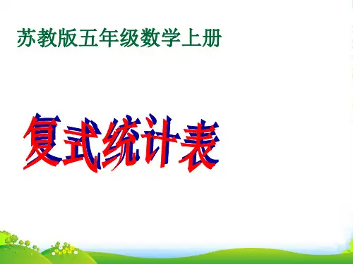 五年级数学上册《复式统计表》课件 苏教版