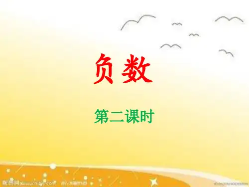 数学六年级下册第2课时《负数的认识 2》课件