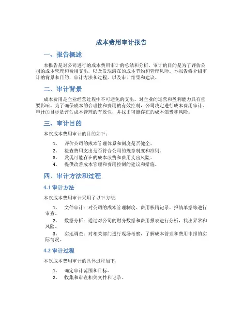 成本费用审计报告