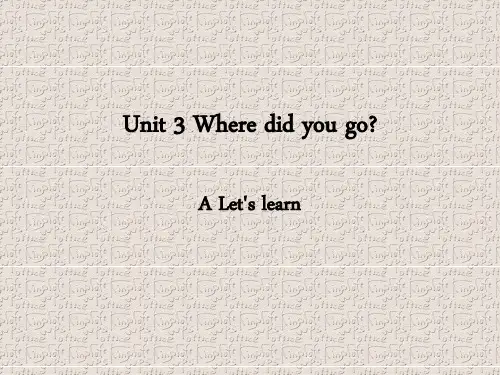 新版pep六年级(下册)Unit3_partA__Let's_learn