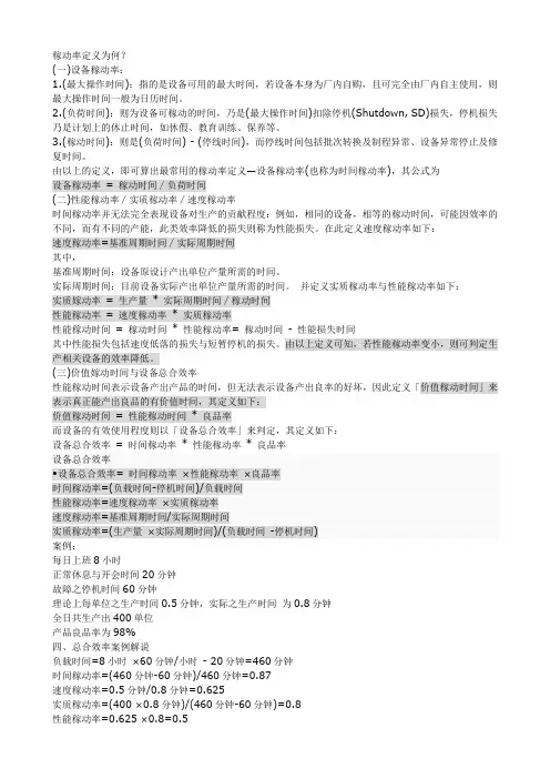 设备稼动率