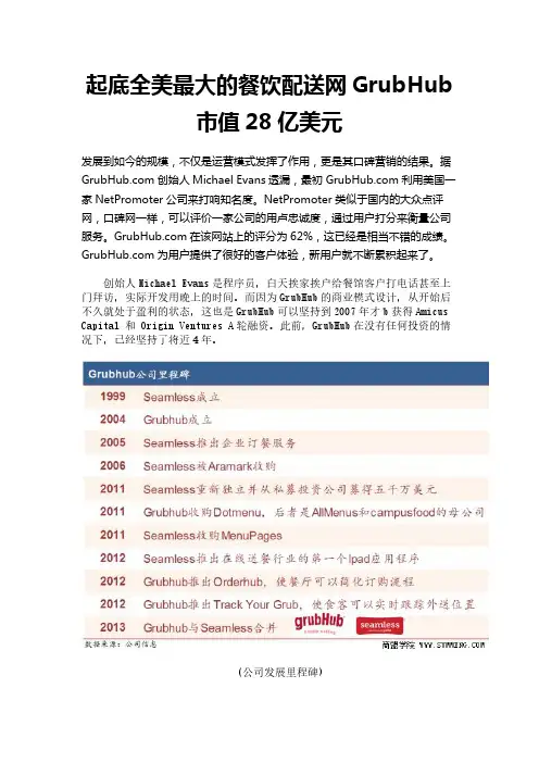 起底全美最大的餐饮配送网GrubHub 市值28亿美元