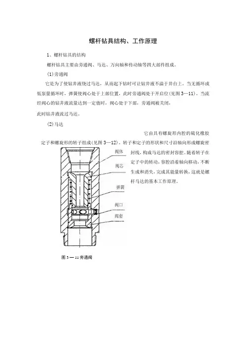 螺杆钻具结构、工作原理