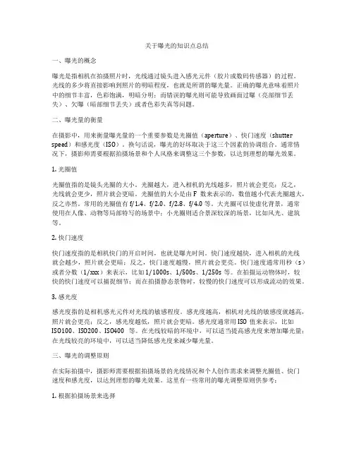 关于曝光的知识点总结