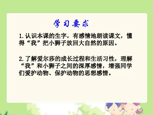 小狮子爱尔莎PPT