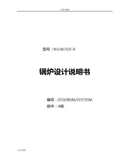 余热锅炉锅炉设计说明书