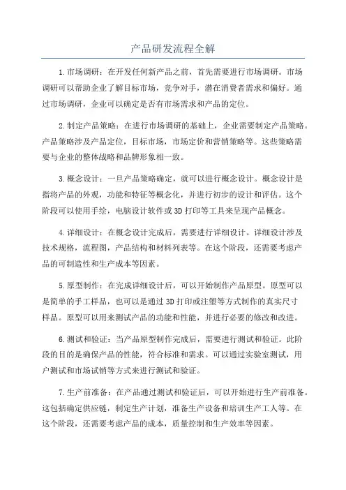 产品研发流程全解