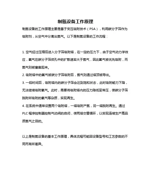 制氮设备工作原理
