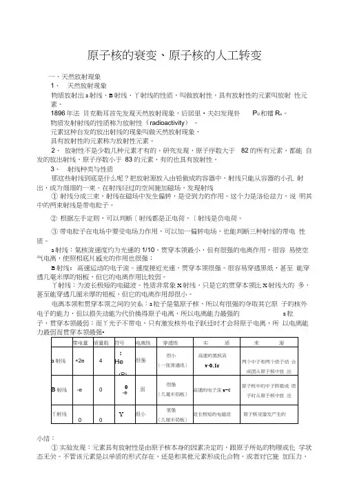 原子核的衰变人工转变(20210102221237)