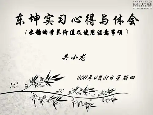 米糠的营养价值